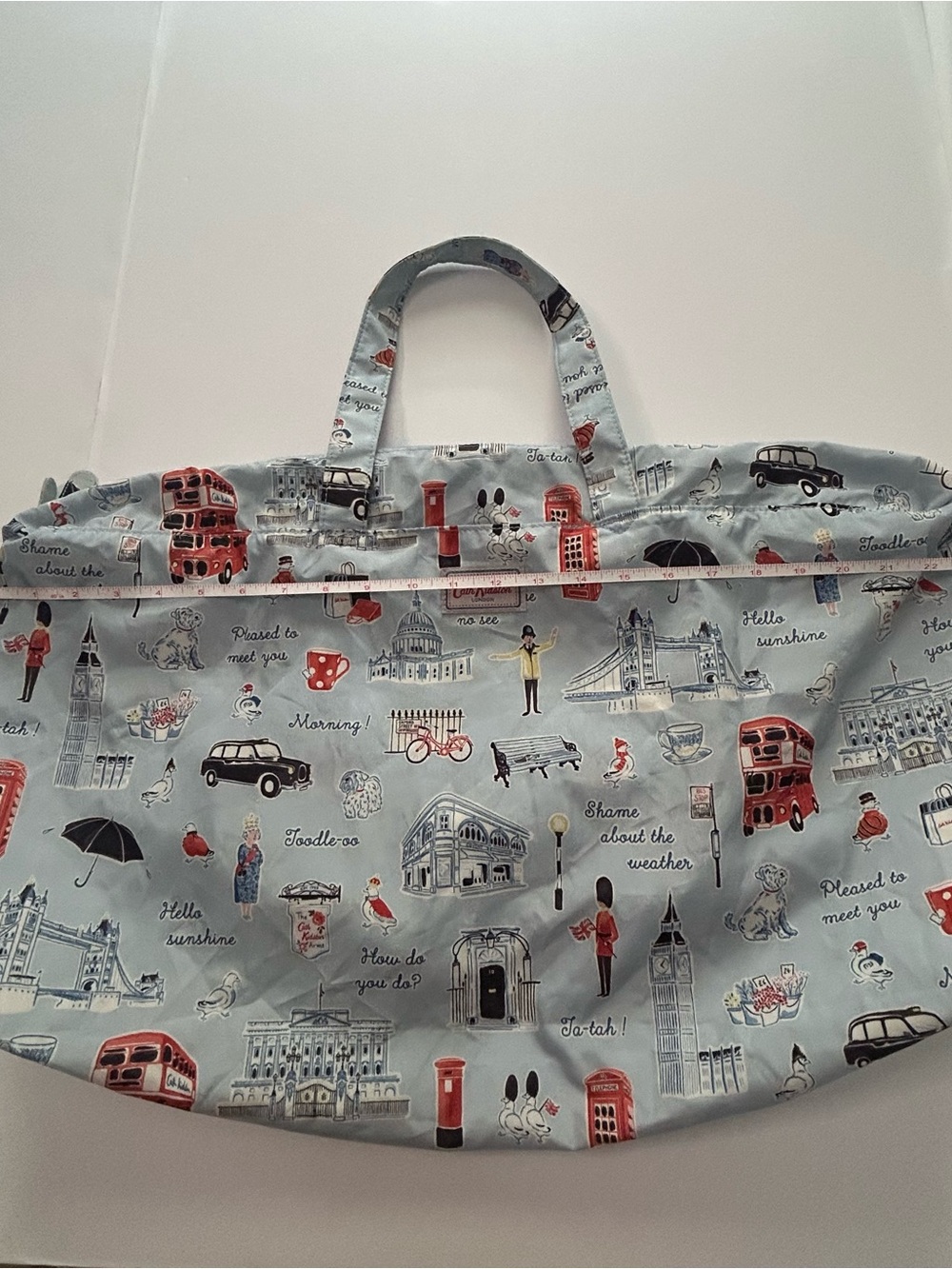 Cath Kidston Pale Blue London Scenes Kids Tote Bag - Picture 3 of 9